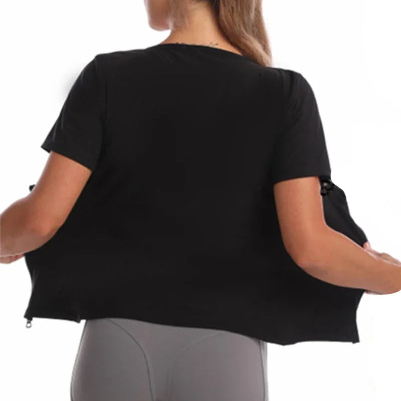 Women Sauna Suit Sweat Shirt Slimming Hot Thermo Shapewear Fitness Corset Top Waist Trainer Body Shaper Sport Fat Burner